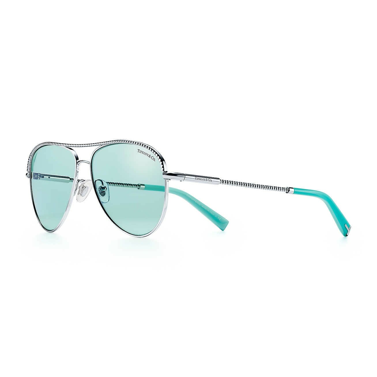 Mothers Day Gift ideas from Newport Living and Lifestyles Tiffany & Co. Pilot Sunglasses in Tiffany blue $340